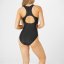 Slazenger Splice Racerback Swimsuit Womens Black/Orange