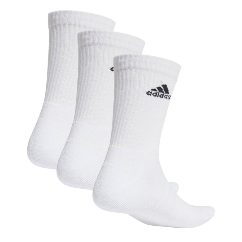 adidas Junior Crew Socks 3 Pack White