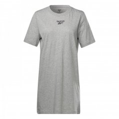 Reebok T Shirt Dress Med Grey Heathr