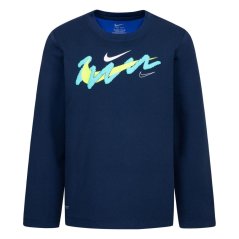 Nike Dri-Fit Swoosh Bicolor T-Shirt Navy