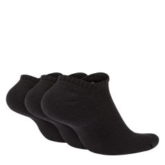 Nike 3 Pack Cushioned No Show Socks Black/White