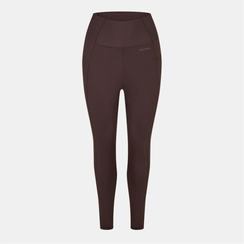 USA Pro USAPro Core High Rise Leggings Womens Espresso