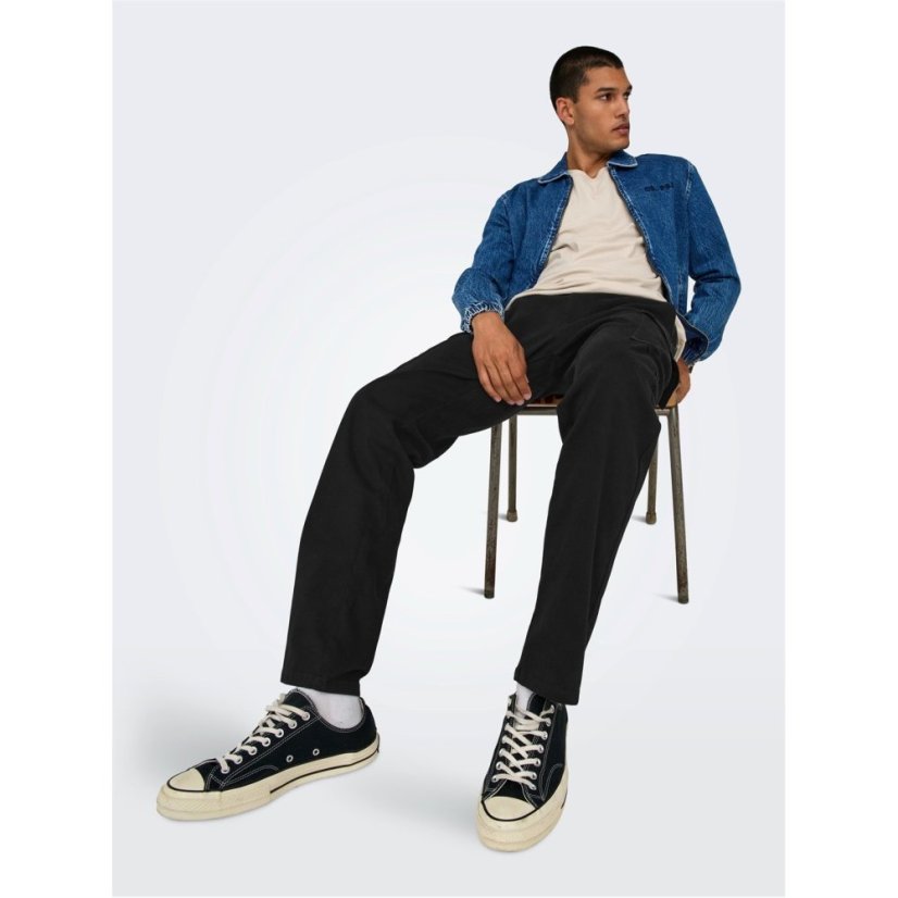 Only Men's Cargo Trousers Black