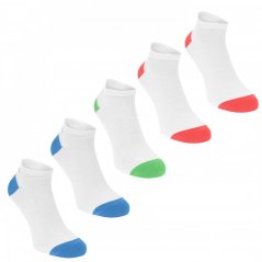Slazenger 5 Pack Trainer Socks Mens Bright Asst