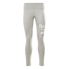 Reebok Women's Identity Logo Performance Gym Leggings Mgreyh/White