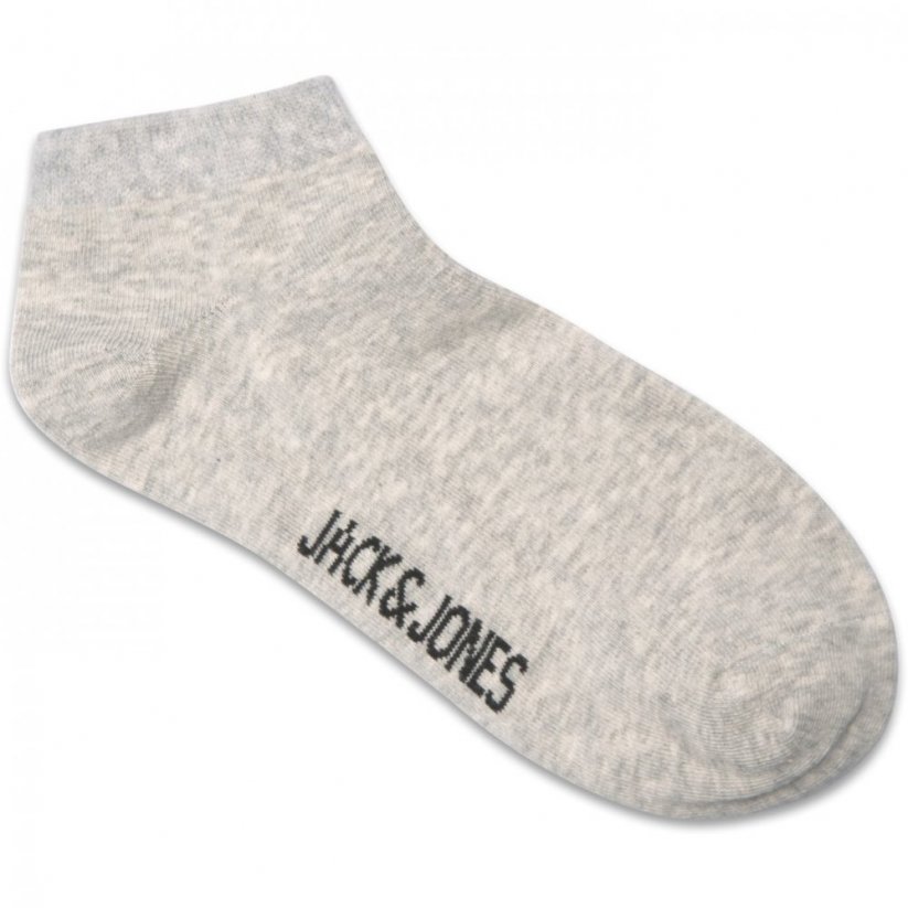 Jack and Jones 10 Pack Ankle Socks Light Grey
