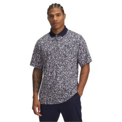 Under Armour Men's Printed Short-Sleeve Performance Polo Shirt Midnight Navy
