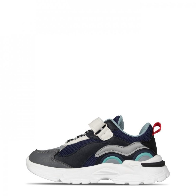 Fabric Chunky Trainer Navy