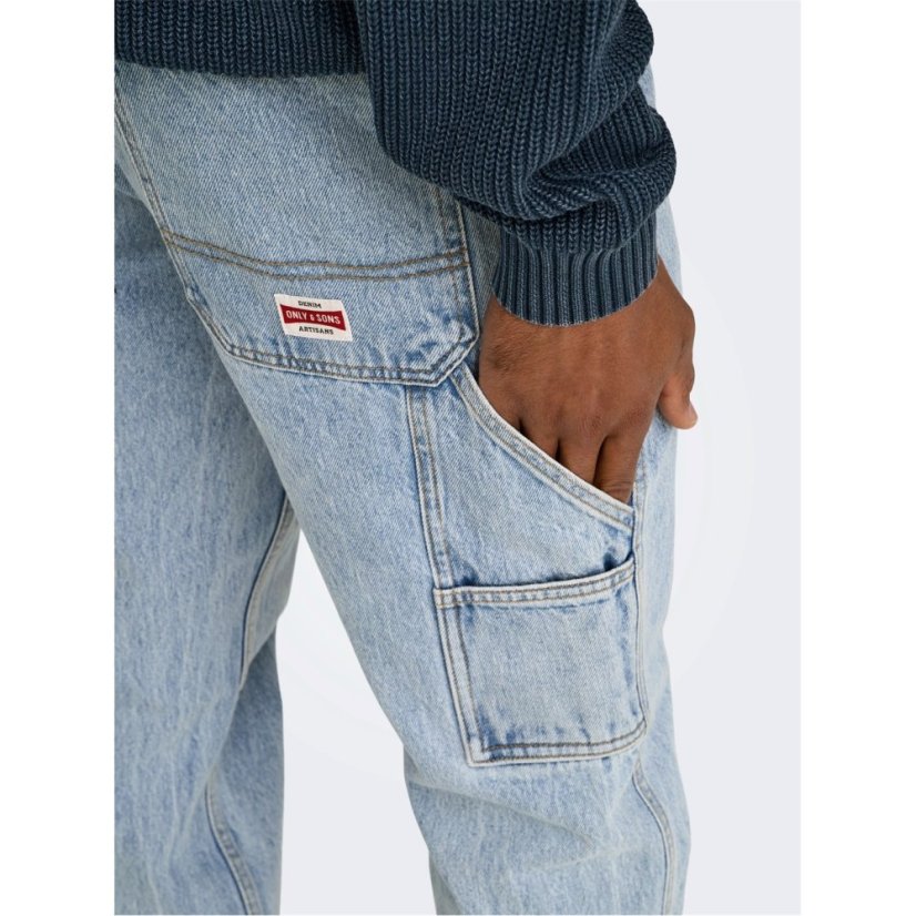 Only Men's Straight Leg Jeans LBlue Denim