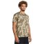 Under Armour Men's Tech Camo Short-Sleeve Performance Gym Top Khaki Base