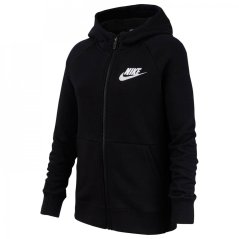 Nike Sportswear Full-Zip Hoodie Junior Girls Black/White