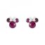 Disney Minnie Mouse Pink Blue & Yellow 2 Piece Scrunchie & Earring Set Purple