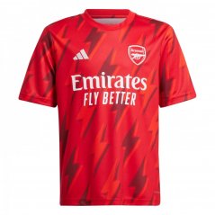 adidas Arsenal Pre Match Shirt 2023 2024 Juniors Scarlet Red