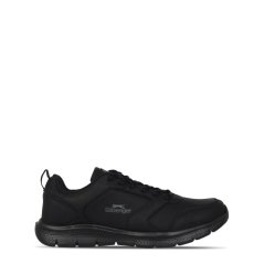 Slazenger Force Mesh Trainer Mens Black Leather