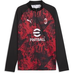 Puma Mens AC Milan Licensed Drill Top 2025 2026 Red/Black