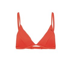 Puma Ribbed Triangle Bikini Top Red Combo
