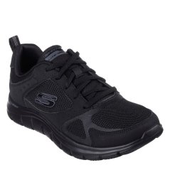 Skechers Women's Track Casual Low-Top Trainers Black/Black