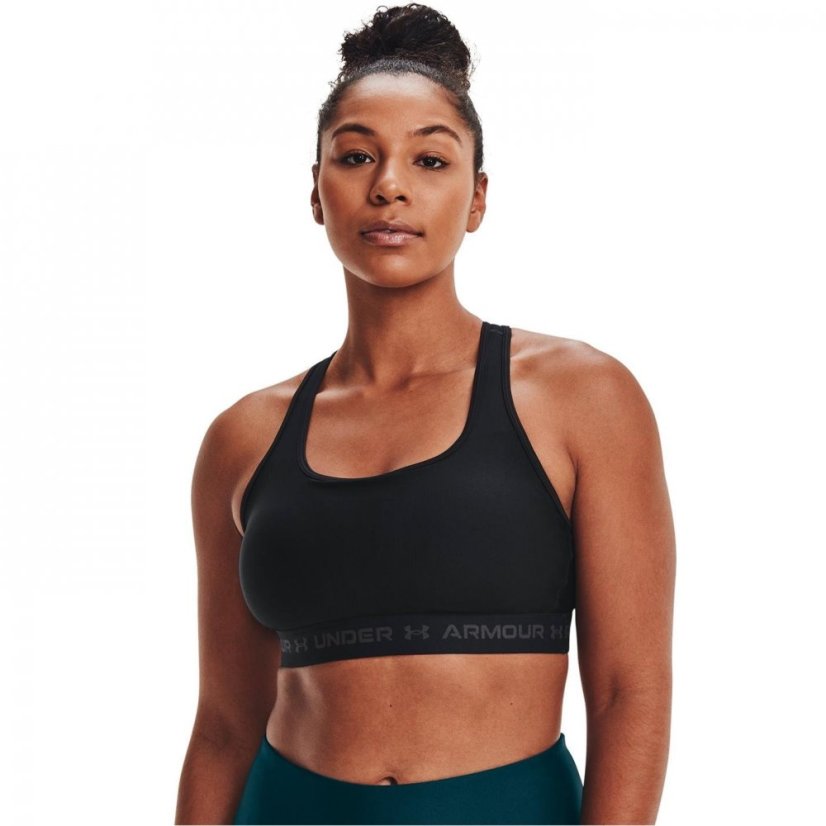 Under Armour Armour Medium Support Crossback Bra Womens Black