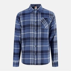 SoulCal Men's Soul Check Long-Sleeve Patterned Shirt Navy
