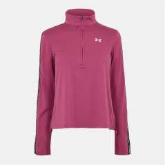 Under Armour Women's Tech Tape Zipped Long-Sleeve Performance Gym Top Fuschia Dusk
