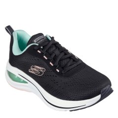 Skechers Engineered Mesh Lace-Up W Air-Cool Runners Womens Black/Aqua