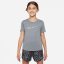 Nike One Big Kids' (Girls') Short-Sleeve Top Smoke Grey