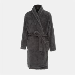 Howick Fleece Plain Robe Men Grey