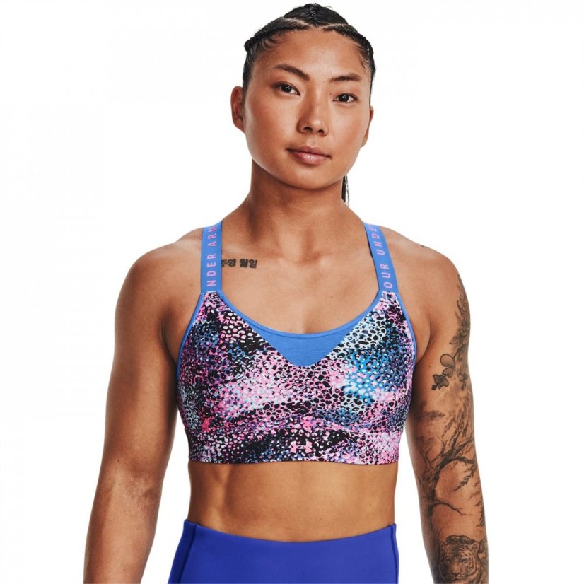 Under Armour Infinity Print Bra Womens Pink