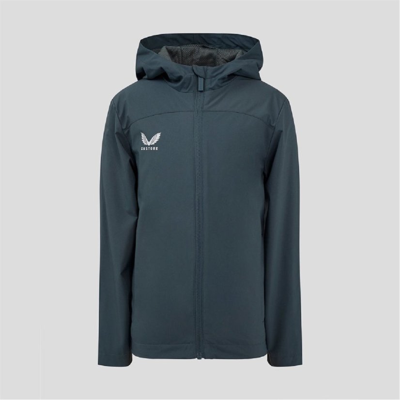 Castore Unisex Kids' Rain Anorak Jacket Dark Slate