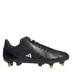 adidas RS-15 Pro Soft Ground Rugby Boots Blk/Wht/Crbn