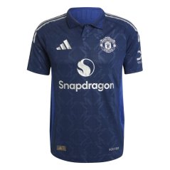 adidas Manchester United Authentic Away Shirt 2024 2025 Adults Blue