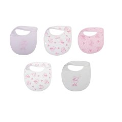 Character Disney Cotton 5 Pack Baby Bibs Minnie Mouse