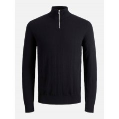 Jack and Jones Emil Half Zip Knit Junior Jack Black