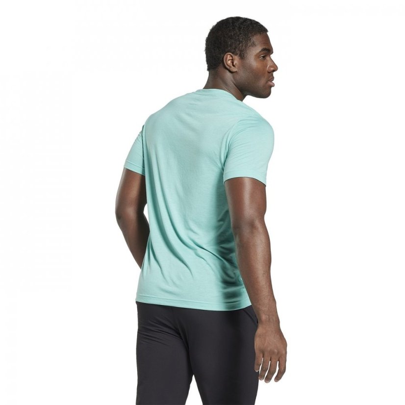 Reebok Fitness Logo T-Shirt Mens Classic Teal