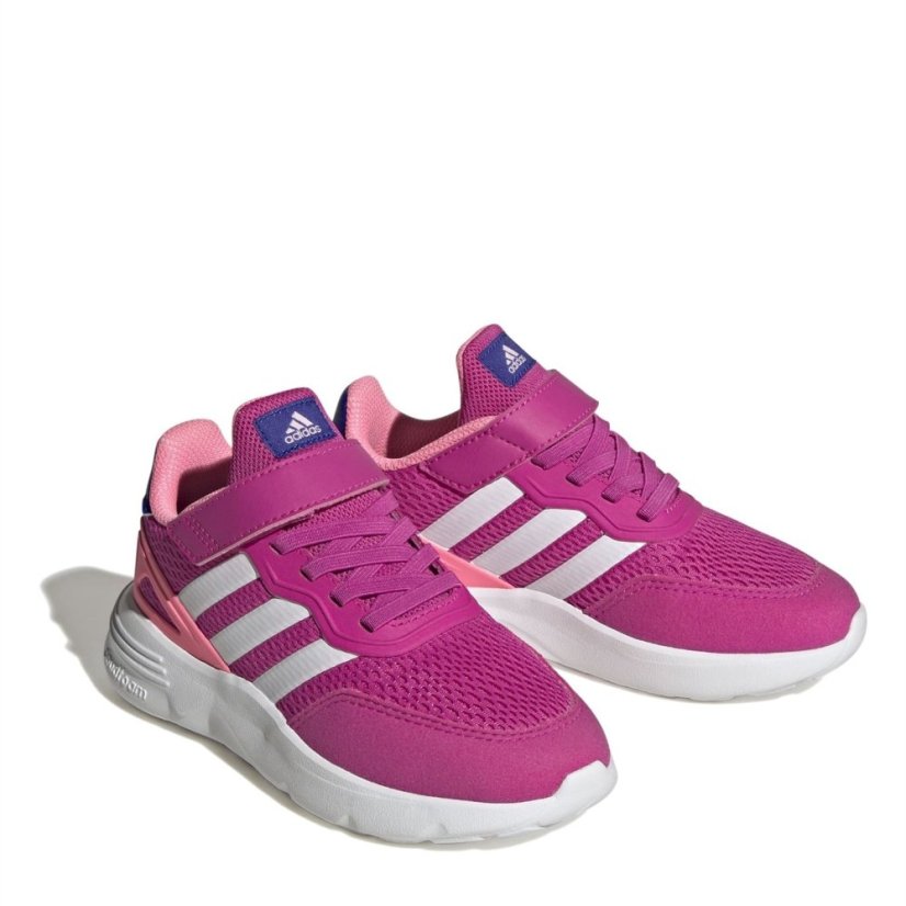 adidas Nebzed Track Running Shoes Childrens Fuchsia/White