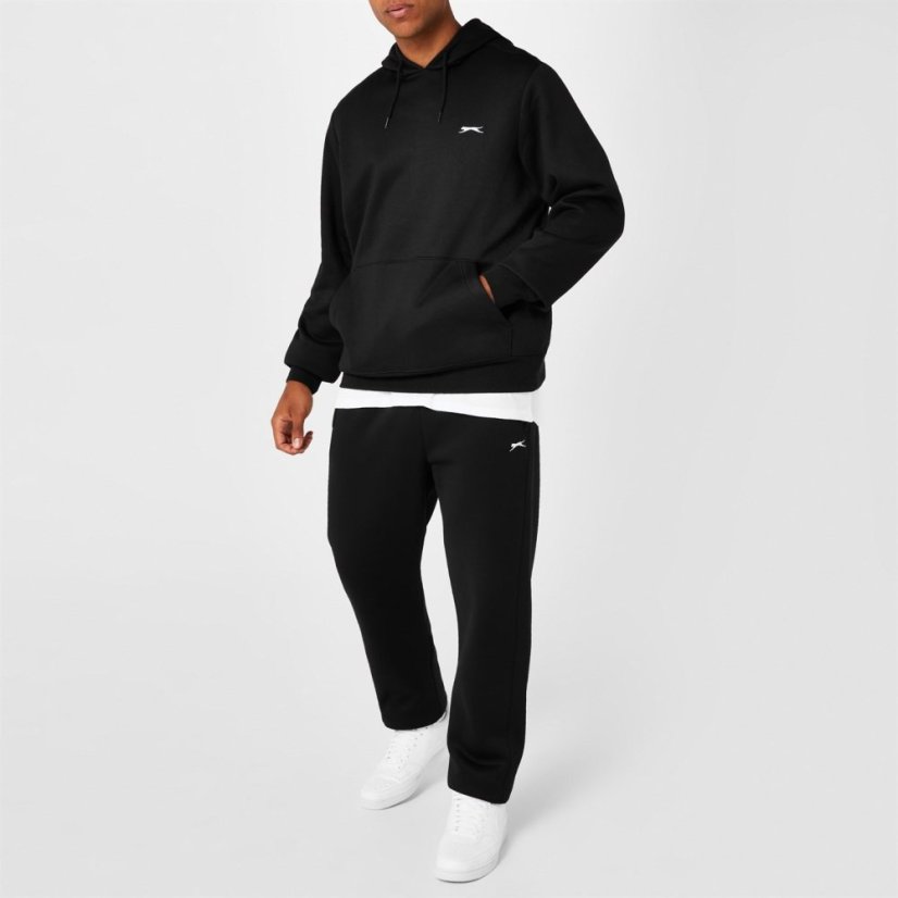 Slazenger Open Hem Fleece Pants Mens Black