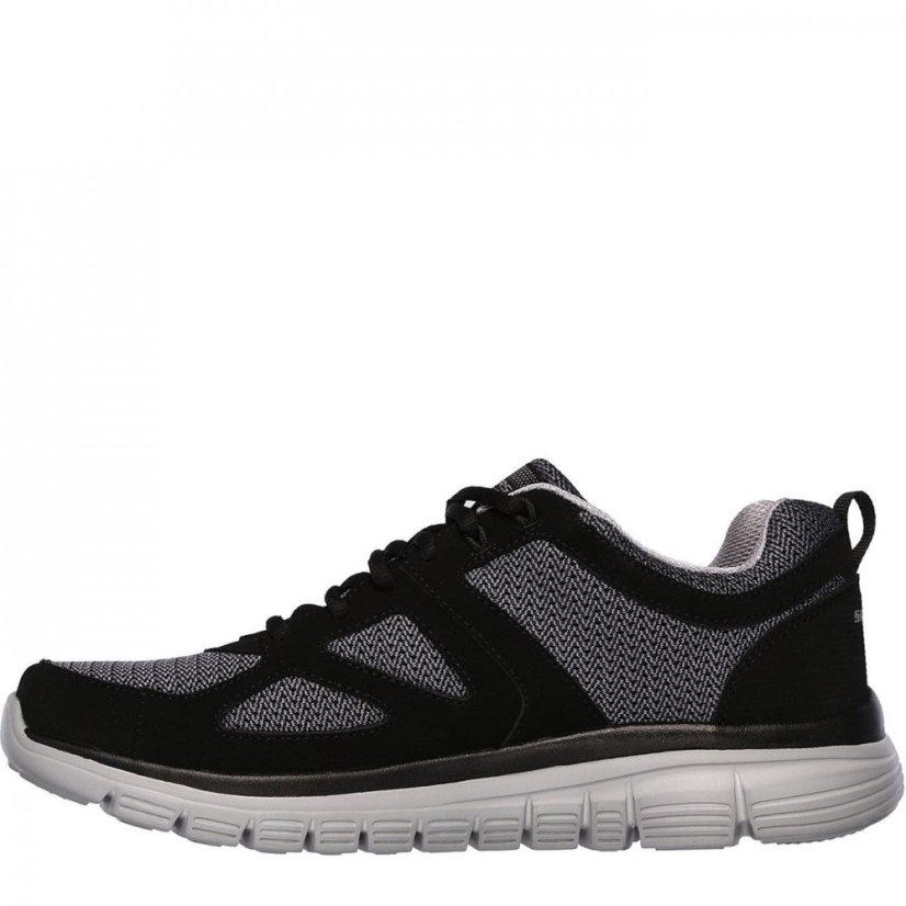 Skechers Flex Burns Agoura Mens Trainers Black/Grey