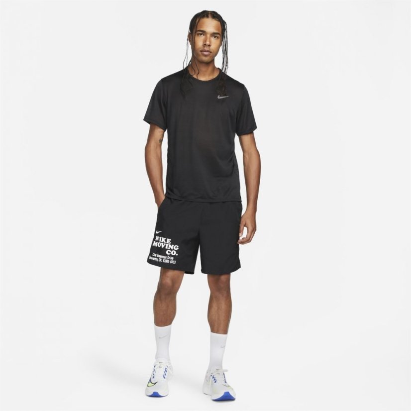 Nike Dri-FIT Miler Men's Short-Sleeve Running Top Black