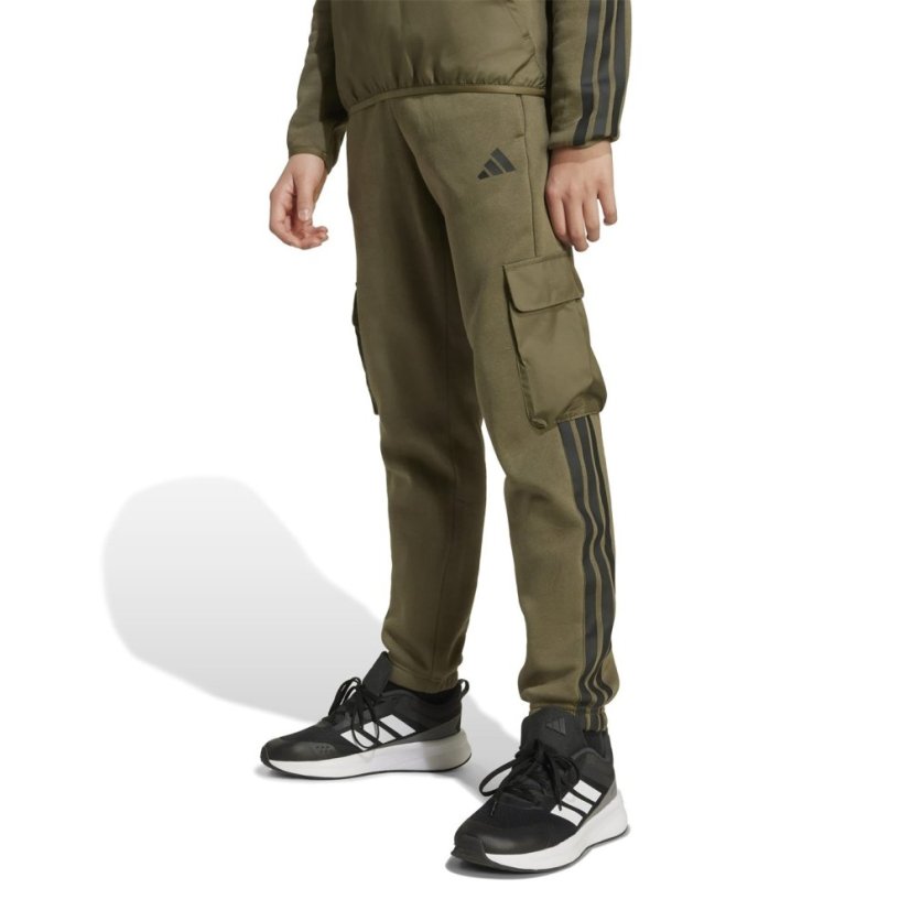 adidas Utility Fleece Cargo Joggers Juniors Khaki