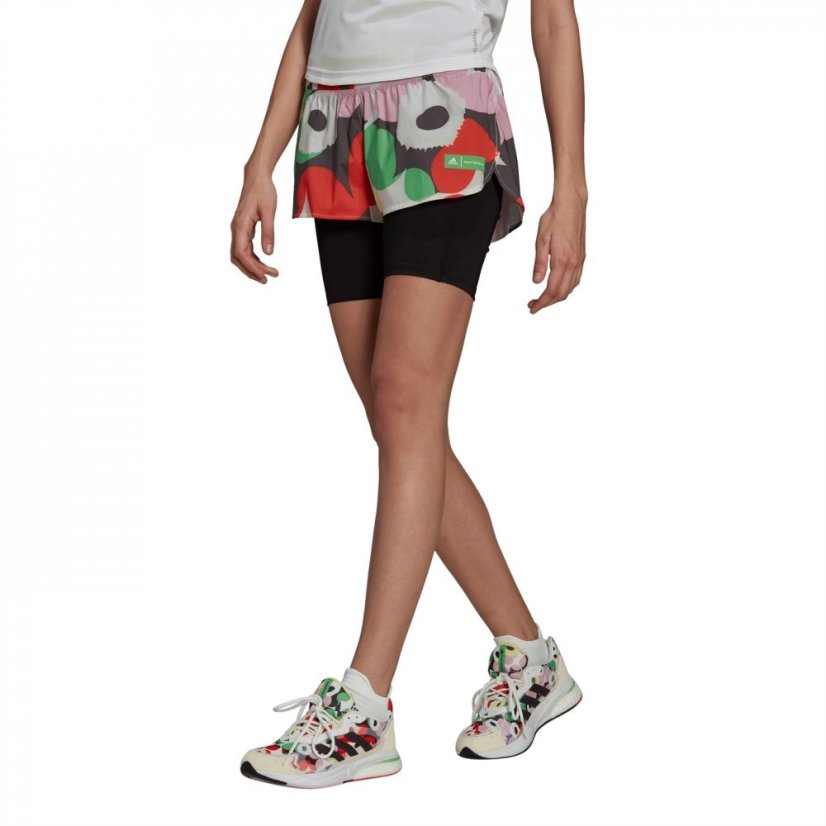 adidas Marimekko X Running Shorts Gym Short Womens White/Blaora