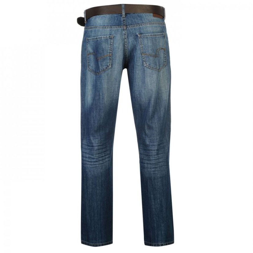 Lee Cooper PU Belted Jeans velikost 32W S