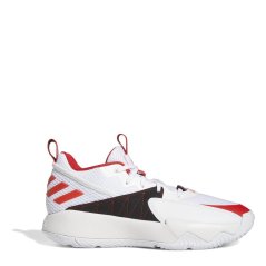 adidas Dame Extply 2.0 Shoes Unisex Basketball Trainers Mens Whte/Red