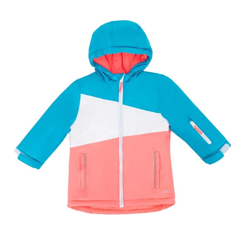 Campri Kids' Windproof Fleece Lined Long Sleeve Ski Jacket White/Pink