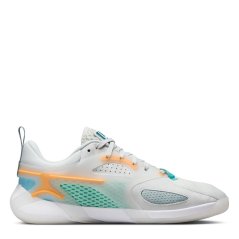 Nike Heir Basketball Trainers Adults Off White/Teal