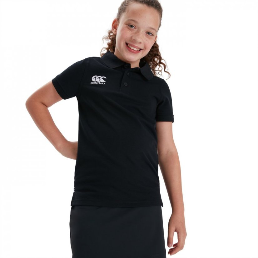 Canterbury Waimak Polo Shirt Juniors Black
