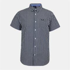Bench Men's Short-Sleeve Patterned Shirt Black/White