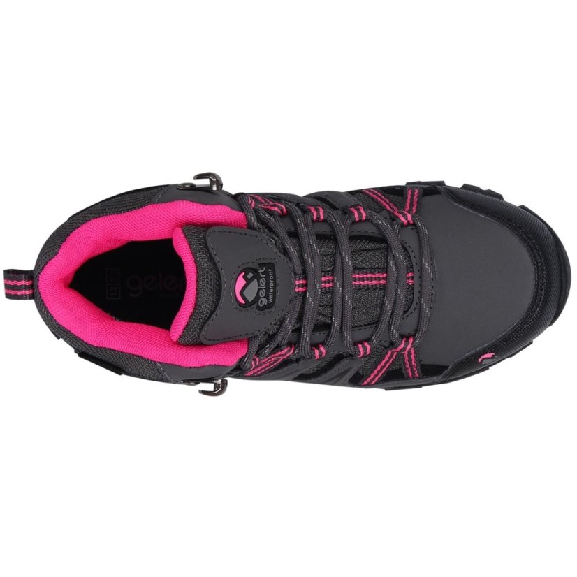 Gelert Horizon Waterproof Walking Boots Childrens Charcoal/Pink