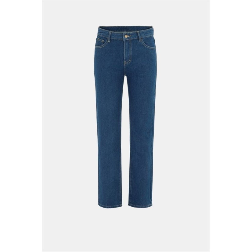 Firetrap Men's Cotton Mid Rise Straight Leg Jeans Mid-Blue
