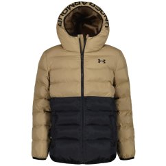 Under Armour Kids' Pronto Hooded Long Sleeve Puffer Jacket Camel Black