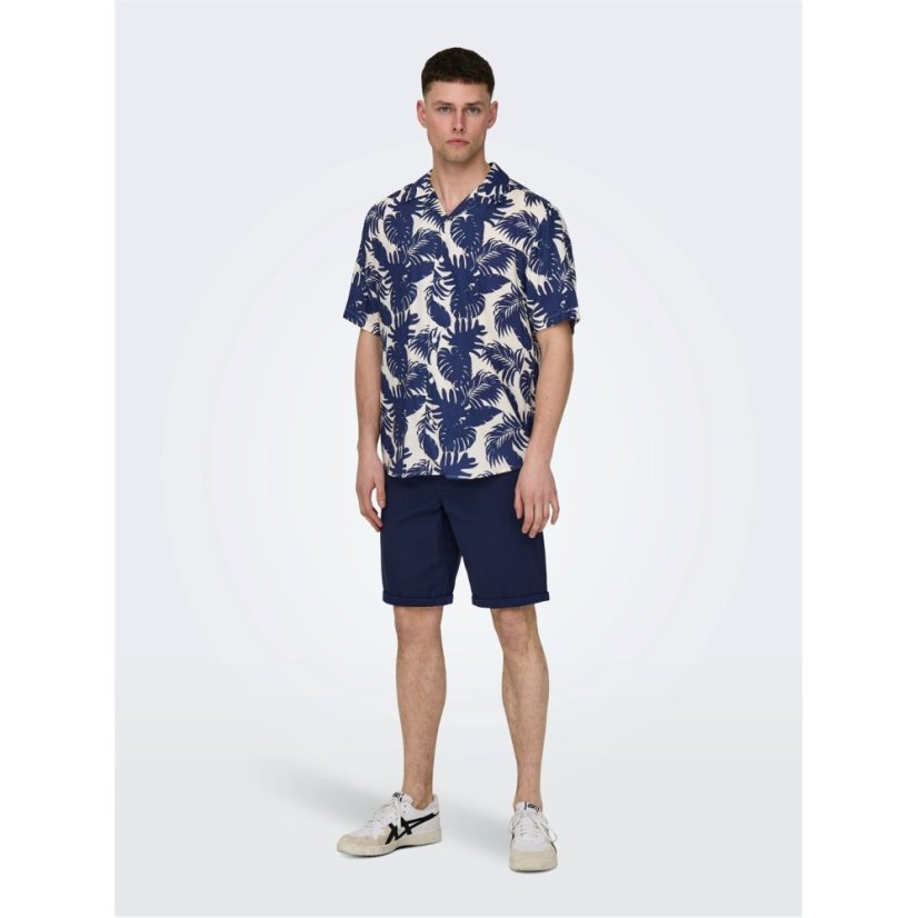 Only Men's Chino Shorts Dark Navy